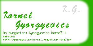 kornel gyorgyevics business card